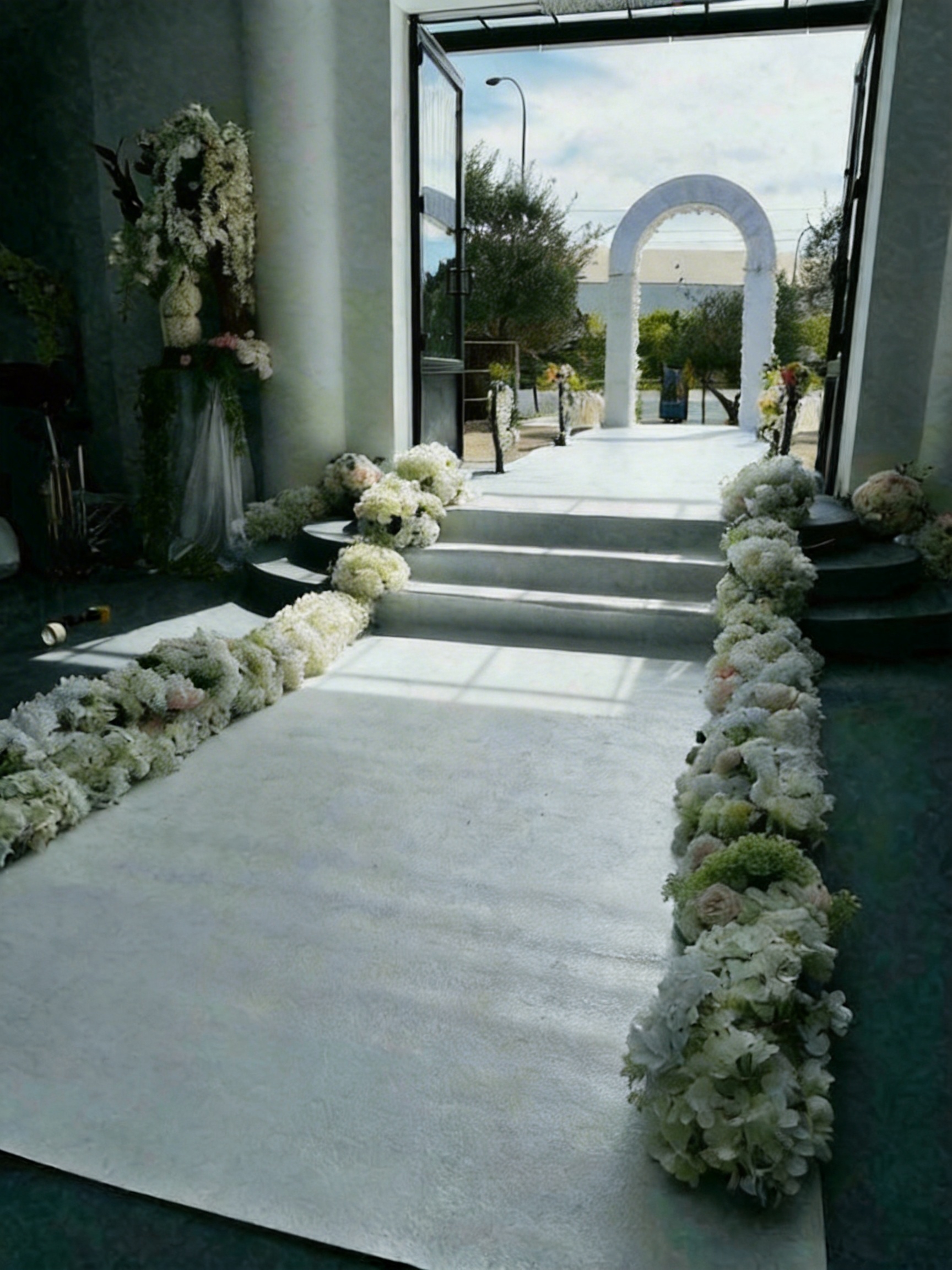 Allée florale cérémonie