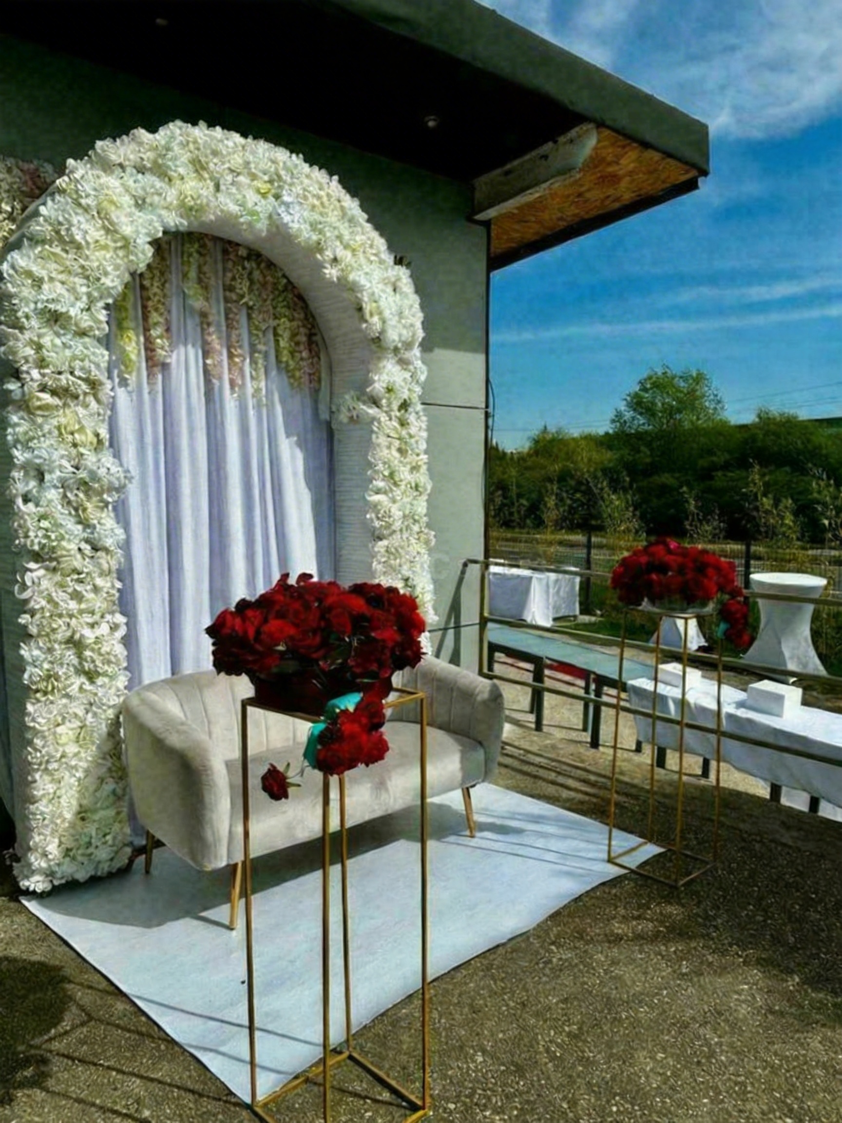 Espace cérémonie arche fleurie